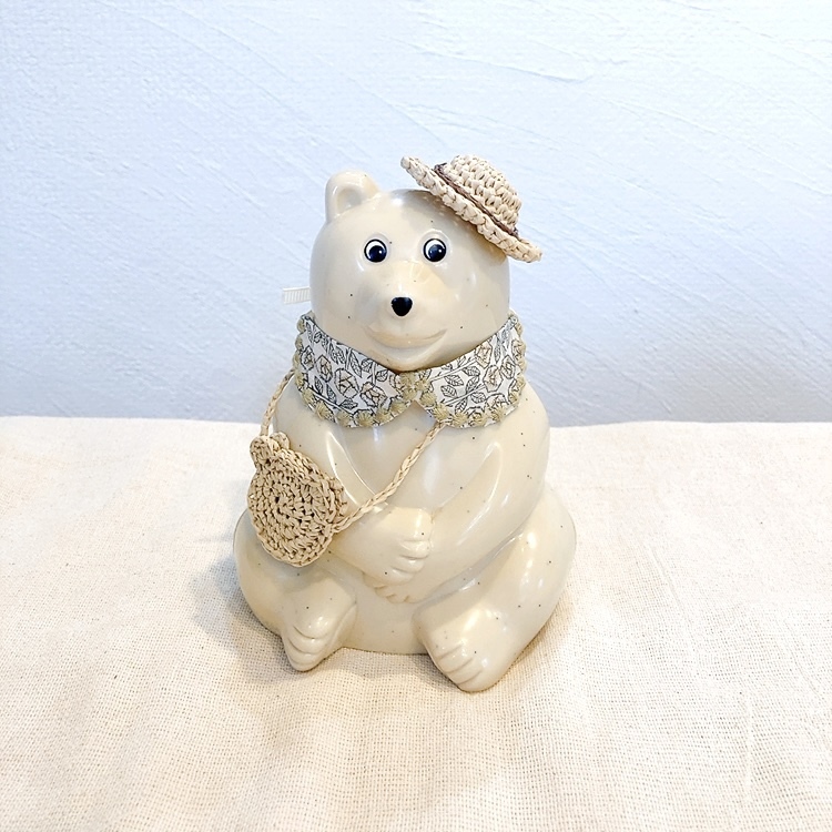 しろくまさんの襟2枚set/ しろくま貯金箱ミナペルホネン