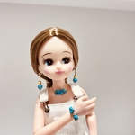 リカちゃん　アクセサリー　ターコイズ　4点セット　ピアス　ネックレス　バングル　小物　③