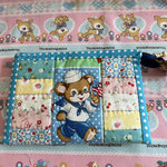 ハンドメイド　パッチワーク　フラットポーチ