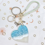 いつも海と一緒『海のバッグチェーン』①  海アート　キーホルダー　夏
