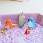 小鳥とフクロウのピアス（イヤリング変更可能）