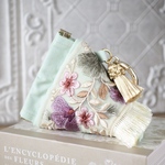 《インド刺繍リボン》テトラポーチ / バネポーチ