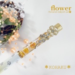 フラワー　ゴールド　No.2277　ハーバリウムボールペン　kohaku
