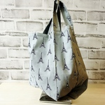 【SALE50%OFF】ミニエコトート*エッフェル塔（グレー）