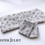 【New】オシャレなシンプル花柄 首回りカバー＆よだれカバー