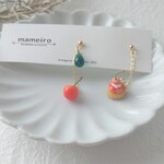 さくらんぼタルトのピアス/イヤリング