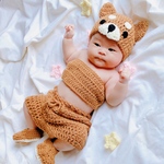 上下セット･柴犬🐕ベビーコスチューム(ブラウン)♡ニューボーンフォト♡ハーフバースデー