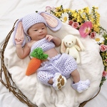 上下セット・うさぎ🐰ベビーチューム(パープル)♡ニューボーン♡ハーフバースデー