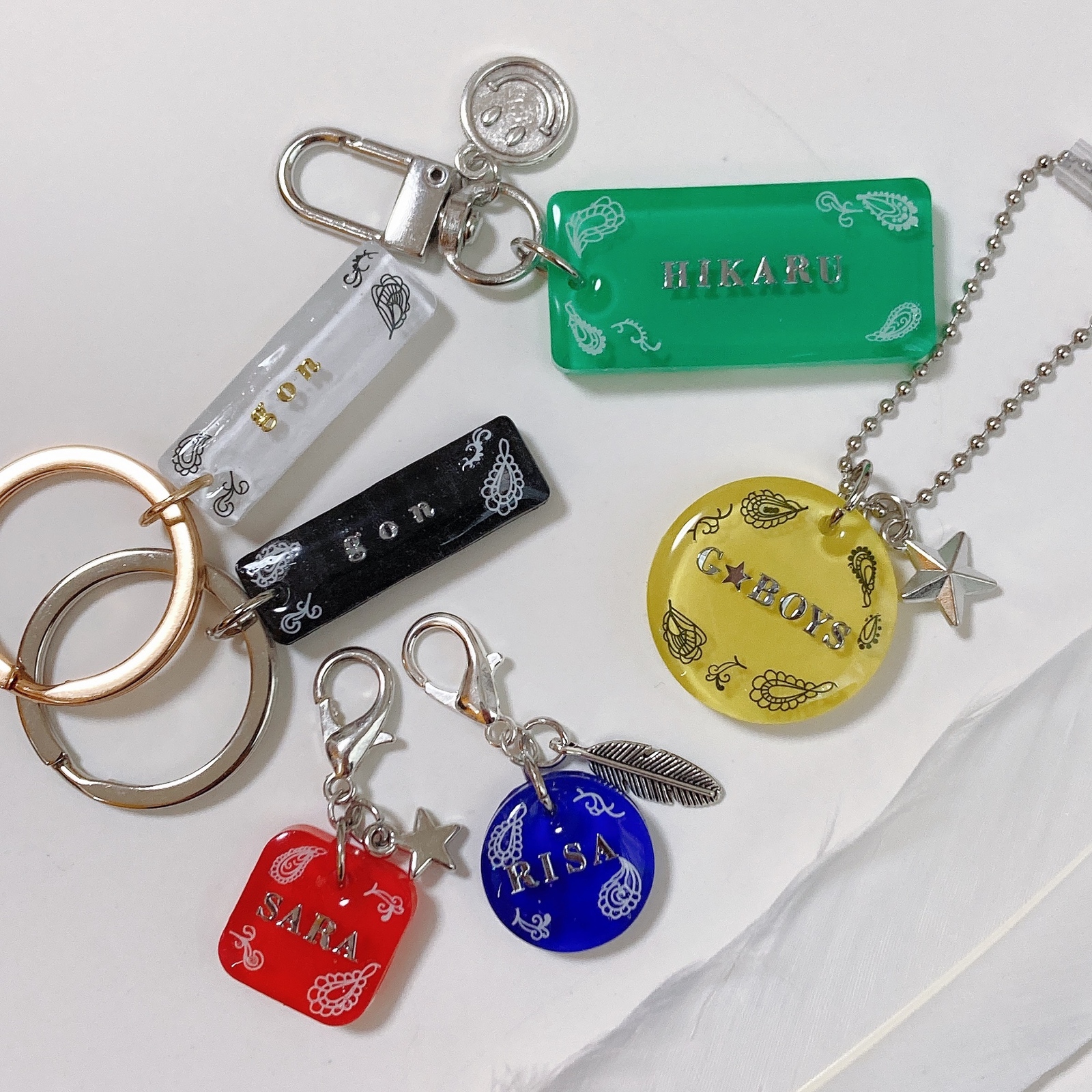 名入れ/文字入れオーダー】クリアチャーム（選べる追加チャーム付き
