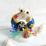 マリン⚓シロクマとペンギン  初夏 夏 可愛い  季節物  ミニチュア 置物 ミニチュア雑貨