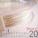 ＃20【ツイスト】アーティスティックワイヤー/ノンターニッシュシルバー20ゲージ（0.8mm）50cmカット×2パック