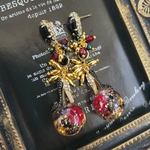 ギラギラハイヒールと金箔封入レジンのゴージャスピアス👠✨