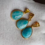 ラリマー１４　　カレンシルバーブレスレット❀４