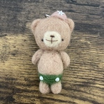 ★羊毛フェルト★くまのキーホルダー