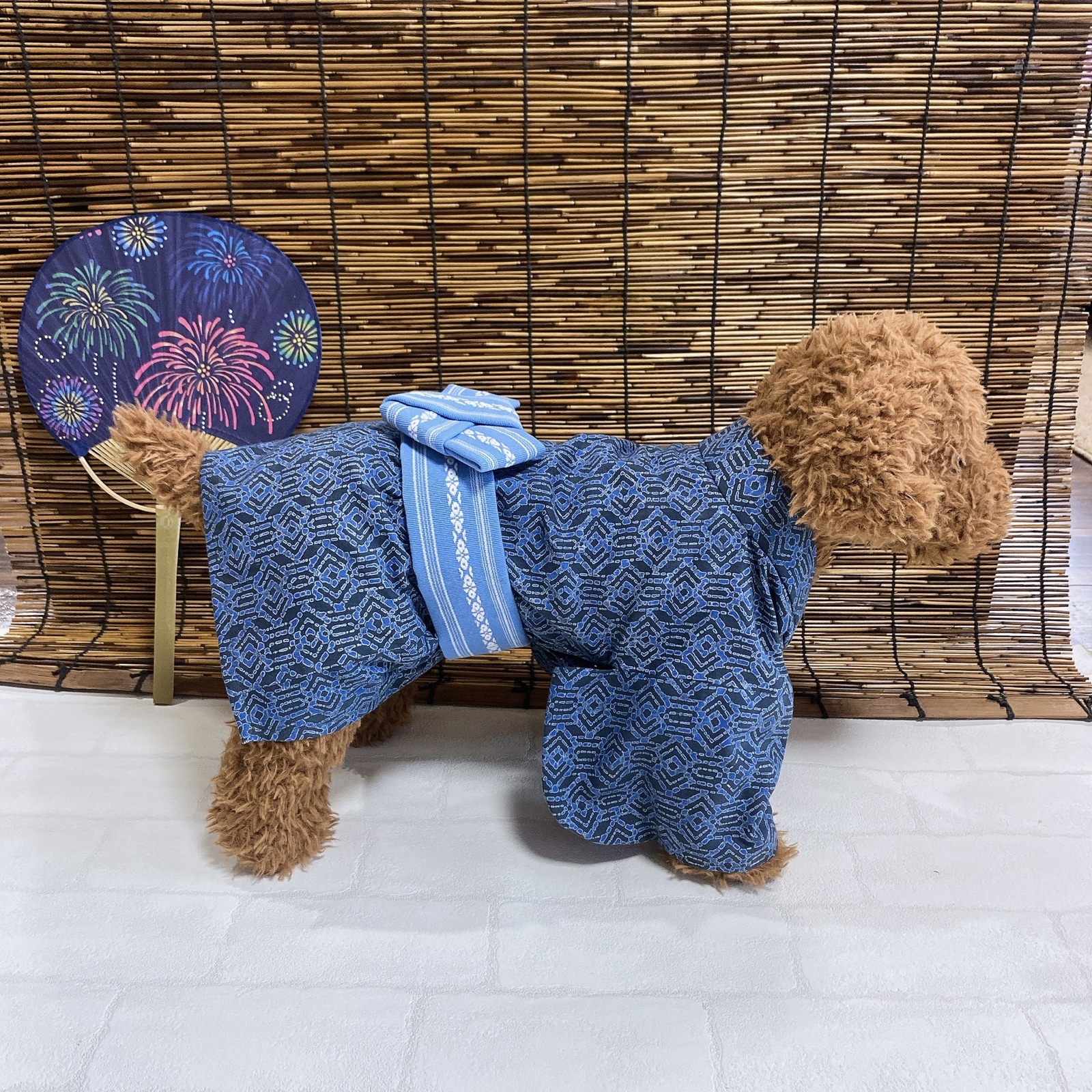 犬の浴衣✨犬用本格本染浴衣 グレー S わんこ浴衣 犬の浴衣✨犬用本格本染浴衣 紺×白 わんこ浴衣 ペット服