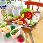 ダブルセットの作って遊ぼう‼︎おままごと☆フェルトのホットドッグ&サンドイッチセット