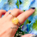 【LOVE POWERリング♥️】薔薇と天然石のスチールリング赤