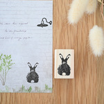 後ろ姿の兎さん - Rabbit back - [ラバースタンプ]