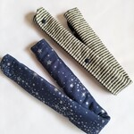 お名前タグつき ずれが気にならない  超ロング水筒肩ひもカバー 【 スター／ストライプ 】ネイビー