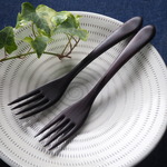 lalami様用オーダー作品-黒檀のフォーク2本セット（コクタン）長さ19.3cm