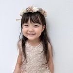 花冠 デイジーホワイト はなかんむり 花かんむり　子供 キッズ ベビー ドライフラワー ハーフバースデー　100日祝い かすみ草 baby kids プレゼント お祝い 誕生日 七五三