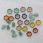 アクリルメッキビーズ・花＆つぼみミックス(26個)