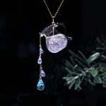 宝石による水差しのネックレス・タンザナイト・オパール・トパーズ　～Jewel Water Pot