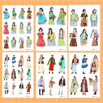 【再販】女の子シール48個セット（no.3）Sticker Set