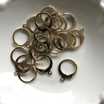 20個　サージカルステンレス316　フレンチフックピアス丸形　ゴールドカラー