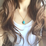 【値引き中】summer dropターコイズカラービーズネックレス