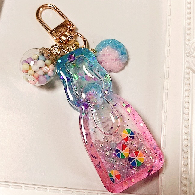 ラムネシェイカー◇シェイカーキーホルダー シャカシャカキーホルダー