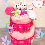 うさぎちゃんおむつケーキ♡オムツケーキ♡出産祝い♡女の子