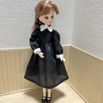 リカちゃん　衿付きワンピース　黒