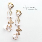 divine grace ✵ 天佑の耳飾り   ピアス イヤリング  十字架  ロングタイプ