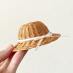 マドレーヌちゃん・麦わら帽子 ミニチュア/ Madeleine Doll・ Straw hat  miniature / hinoki