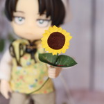 小人ひまわり１本・オビツ11サイズ　布花