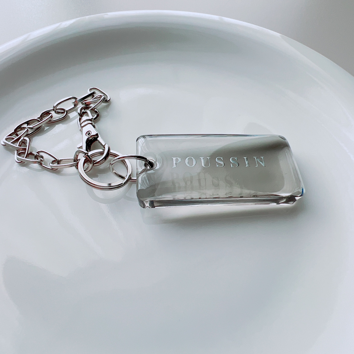 Maison Margiela シルバー　レジン　キーチェーン Maison Margiela シルバー レジン キーチェーン（名入れ・言葉