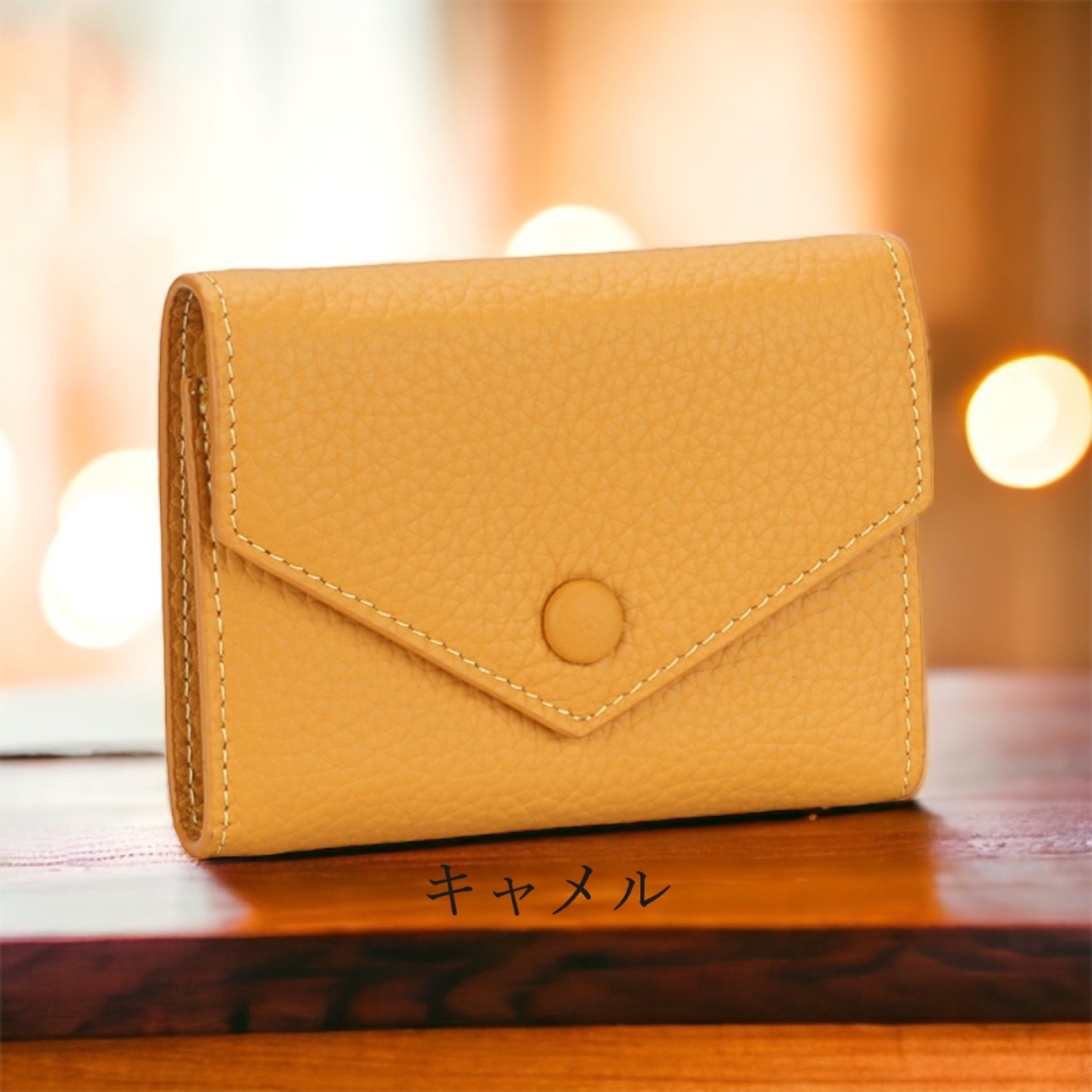 全9色》 イタリアンレザー 三つ折り財布 本革 ミニ財布