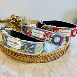 〈No.11〉オーダー首輪/刺繍リボン/首輪/リード/ハーネス/ハーフチョーク/ショルダーリード/ペットグッズ/