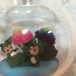 カップ　紫陽花とちびガエル