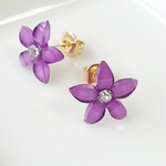 ジェル・フラワー～パープル～★ピアス