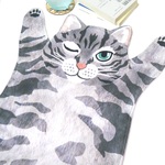 にゃんこのミニタオルケット～へそ天～