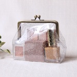 キラキラ・ラメ　ビニール・がま口ポーチ