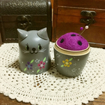 Ｌ様オーダー品＊ロシアンブルーのマトリョーシカ針山