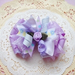 Funky Loopy Bow、ヘアゴムorクリップ、紫系