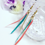 Summer🌻color❣️フェザーチェーンピアス♡