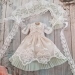 1/6ドール用ドレス-若草リボン