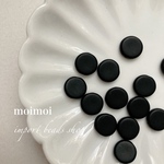 〈8個*No.M1842〉Czech import コインビーズ/マットブラック