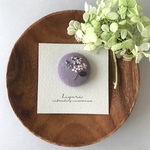刺繍ブローチ　紫陽花