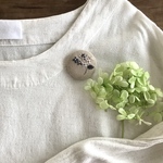 刺繍ブローチ　紫陽花